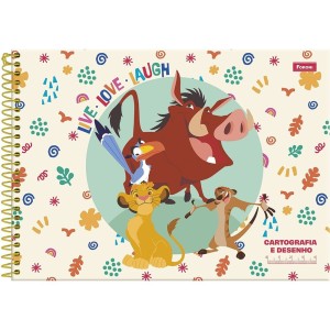 Caderno de Cartografia Milimetrado Disney Clássico 80 Folhas Foroni