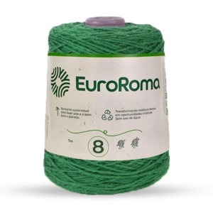 Barbante N.8 803 - Verde Bandeira 600g EuroRoma