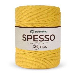 Barbante Spesso 24 Fios 450 - Amarelo Ouro 1kg EuroRoma