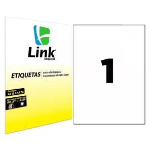 Etiqueta Adesiva Branca A4 - 210,0mm x 297,0mm (1 Etiqueta) 10 Folhas 9001-2 Link