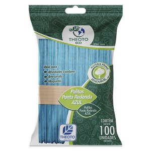 Palito de Sorvete Azul c/100 Theoto