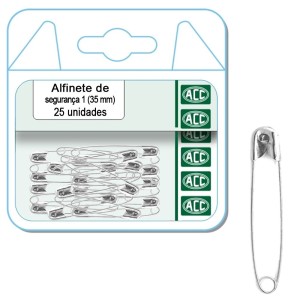 Alfinete de Segurança 35mm Niquelado c/25 ACC