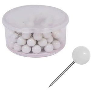 Alfinete para Mapa N.1 - Branco c/50 ACC