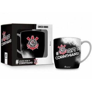 Caneca Porcelana Urban 300ml - Corinthians 3 Brasfoot