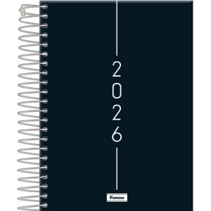 Agenda 2026 Cliff Preta 176 Folhas Foroni