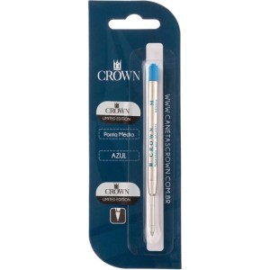 Carga para Caneta Esferográfica Parker Azul CA14007A Crown