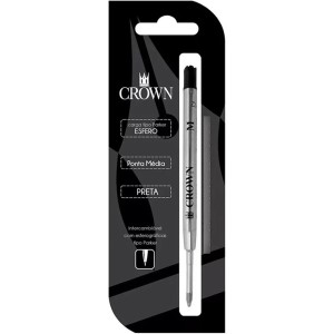 Carga para Caneta Esferográfica Parker Preta CA14007P Crown