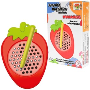 Jogo Desenho Magnético Pocket - Morango DMT7121 DM Toys