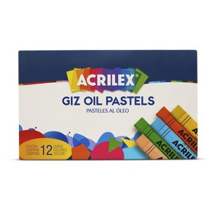 Giz Pastel Oleoso 12 Cores Acrilex