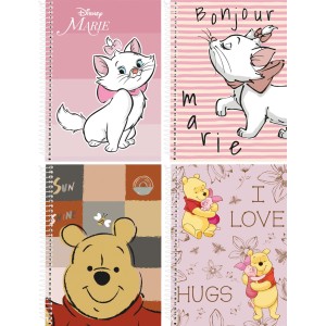 Caderno 1 Matéria Marie e Pooh 80 Folhas Culturama