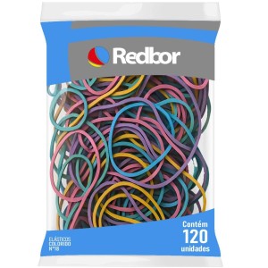 Elástico Látex Colorido 100g - Pacote com 120 Redbor