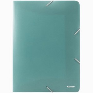 Pasta com Elástico A4 Terroso Azul A02T-AZ Plascony