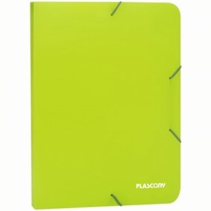 Pasta com Elástico 1/2 Ofício 20mm Neon Verde A020N-VD Plascony