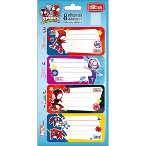 Etiqueta Adesiva Escolar - Spidey c/8 Tilibra
