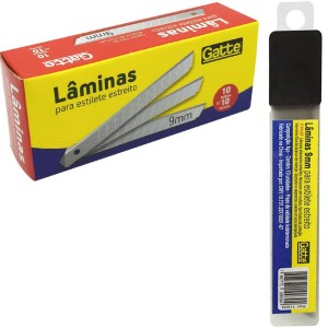 Lâmina para Estilete Fino 9mm c/100 Gatte