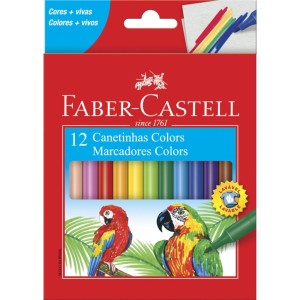 Canetinha Hidrográfica 12 Cores Faber Castell
