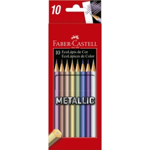 Lápis de Cor 10 Cores Metálicas Faber Castell