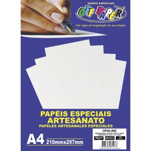 Papel Opaline A4 Branco 180g 50 Folhas Off Paper