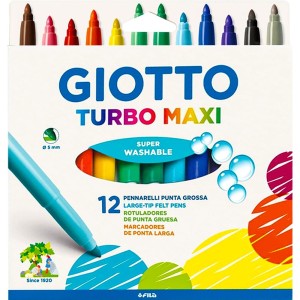 Canetinha Hidrográfica 12 Cores Jumbo Turbo Maxi Giotto