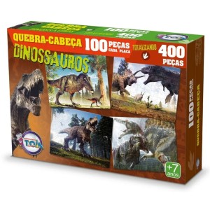Quebra-Cabeça - Dinossauros 400 Peças 12150 Toia Brinquedos
