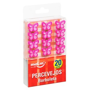 Percevejo Borboleta Rosa c/20 Molin