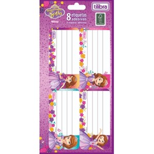 Etiqueta Adesiva Escolar - Princesinha Sofia c/8 Tilibra